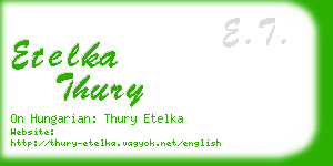 etelka thury business card